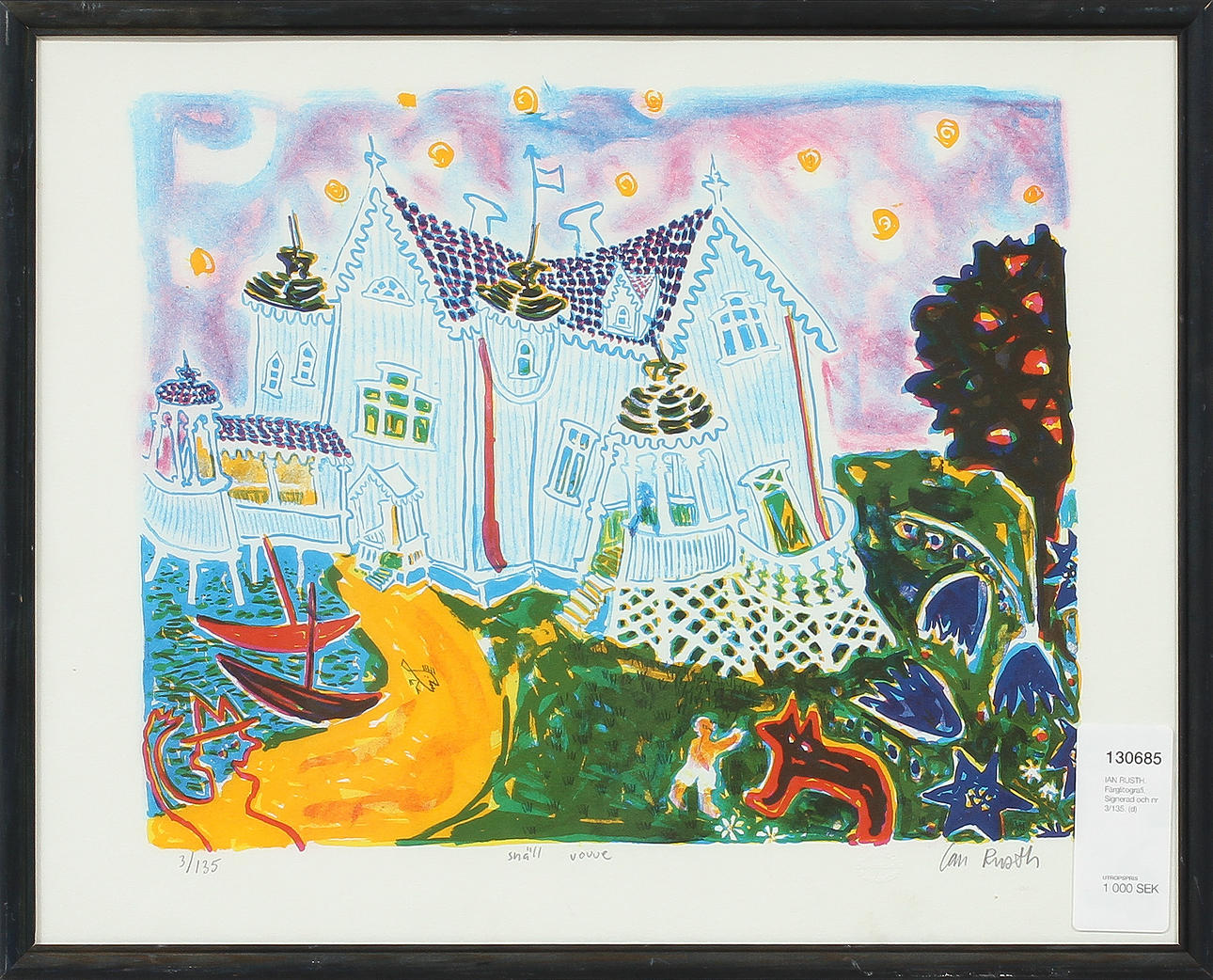 IAN RUSTH. Färglitografi. Signerad och nr 3/135.