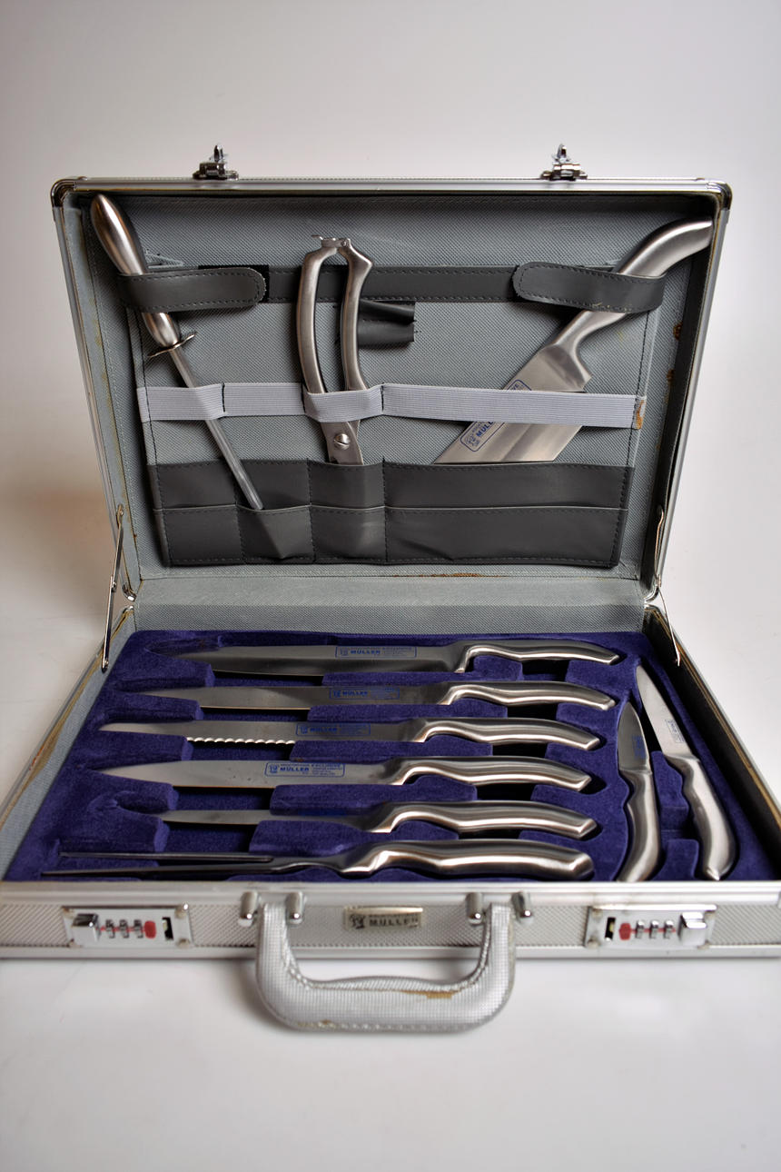 MESSERSET in TASCHE MÜLLER Solingen.