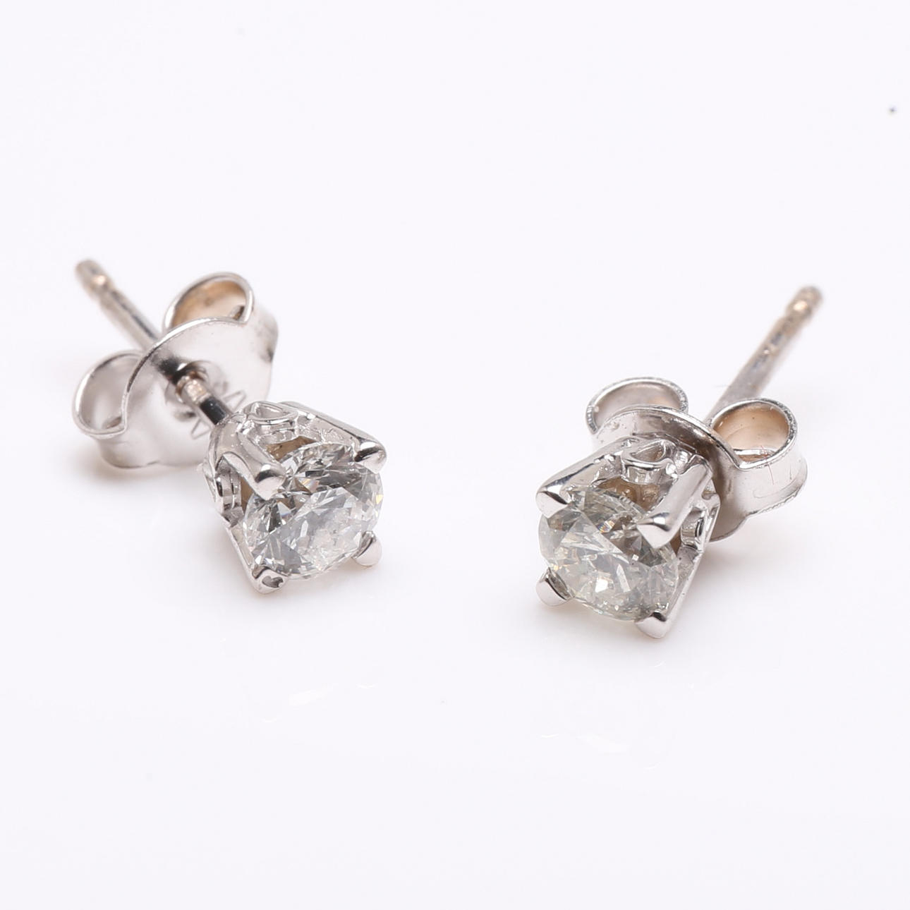 ENSTENSÖRHÄNGEN, 14K vitguld, briljanter 0,50 ct.