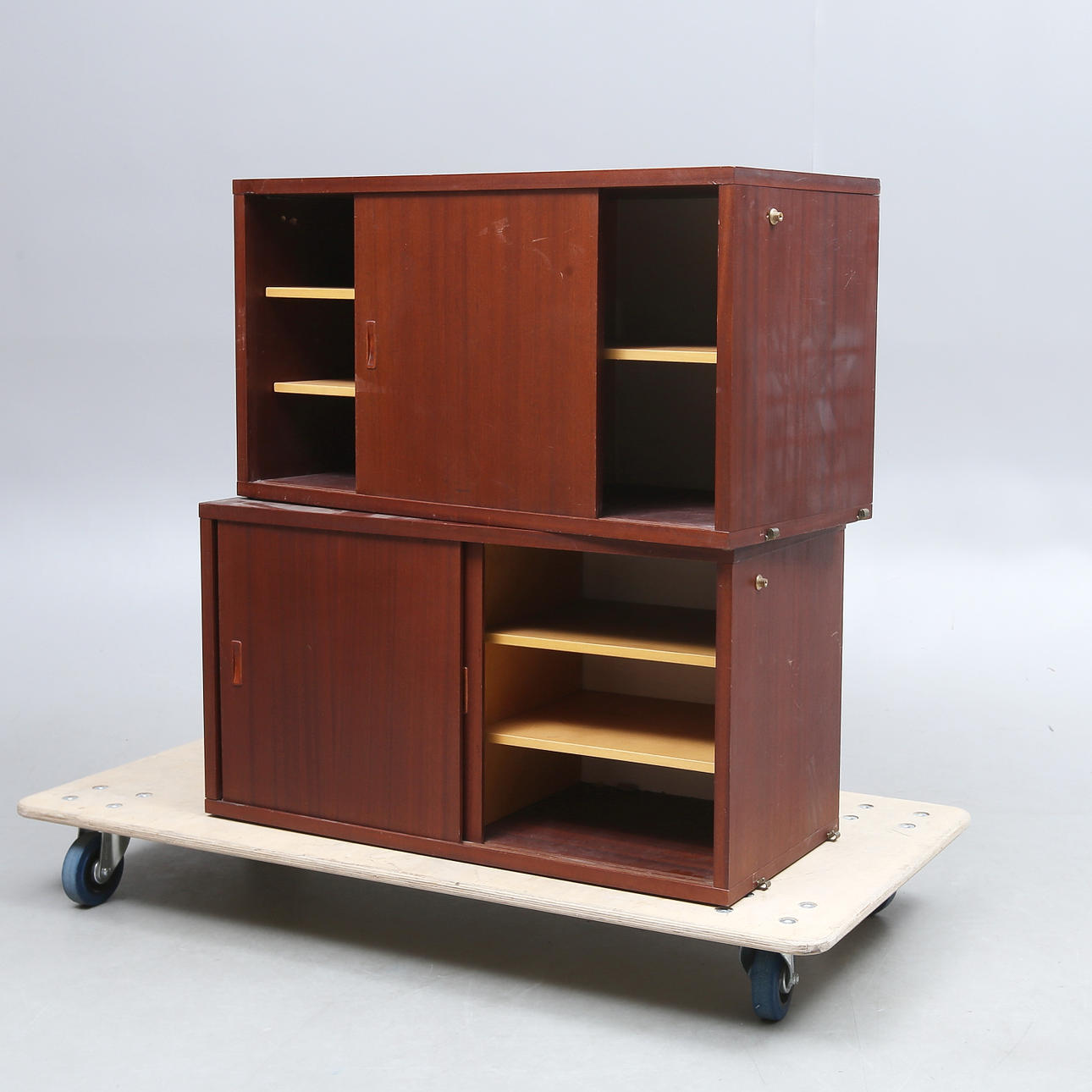 WALL CABINETS, a pair, String model, unmarked.