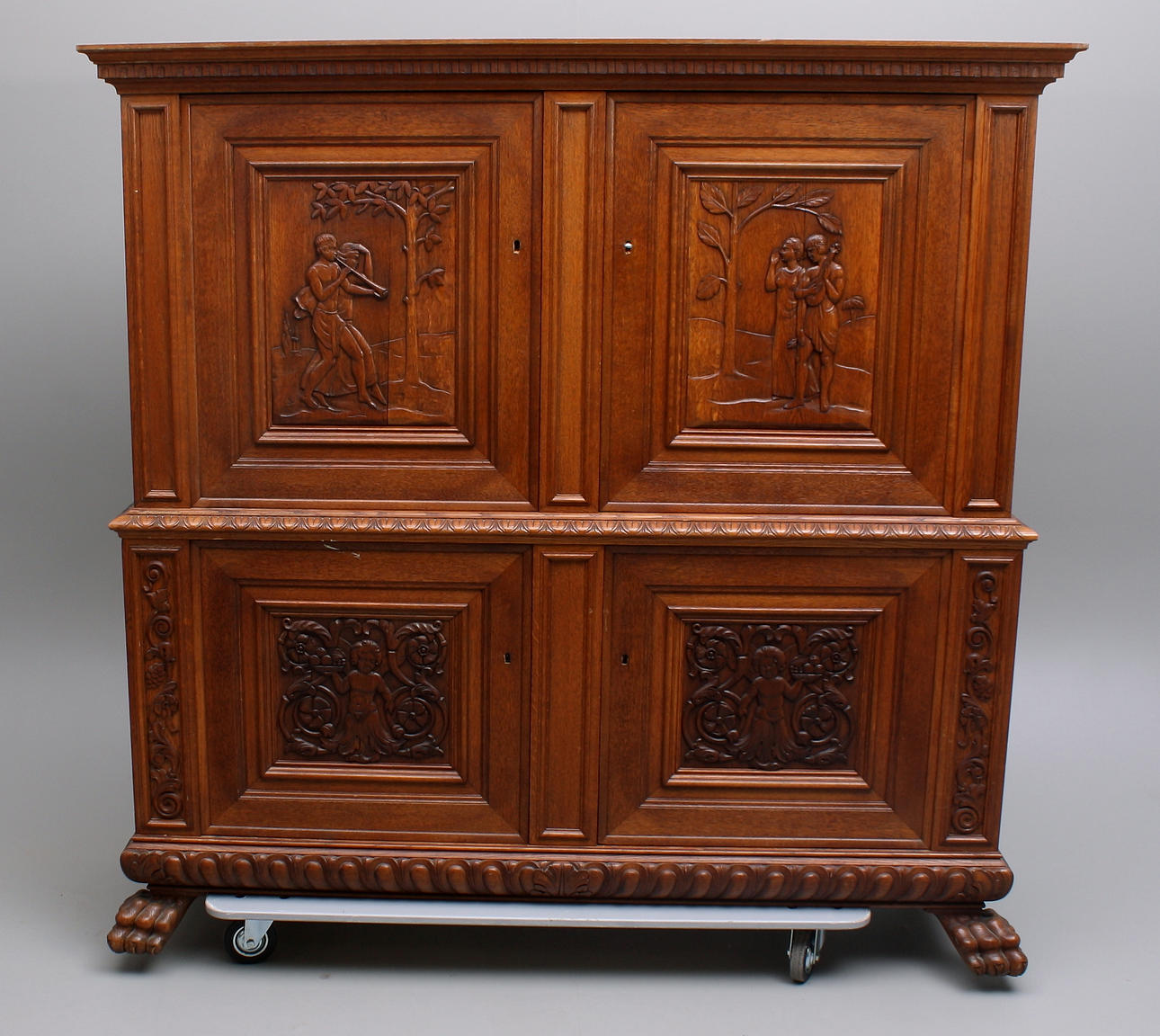 SKÅP, ek, barockstil, 1900-tal.