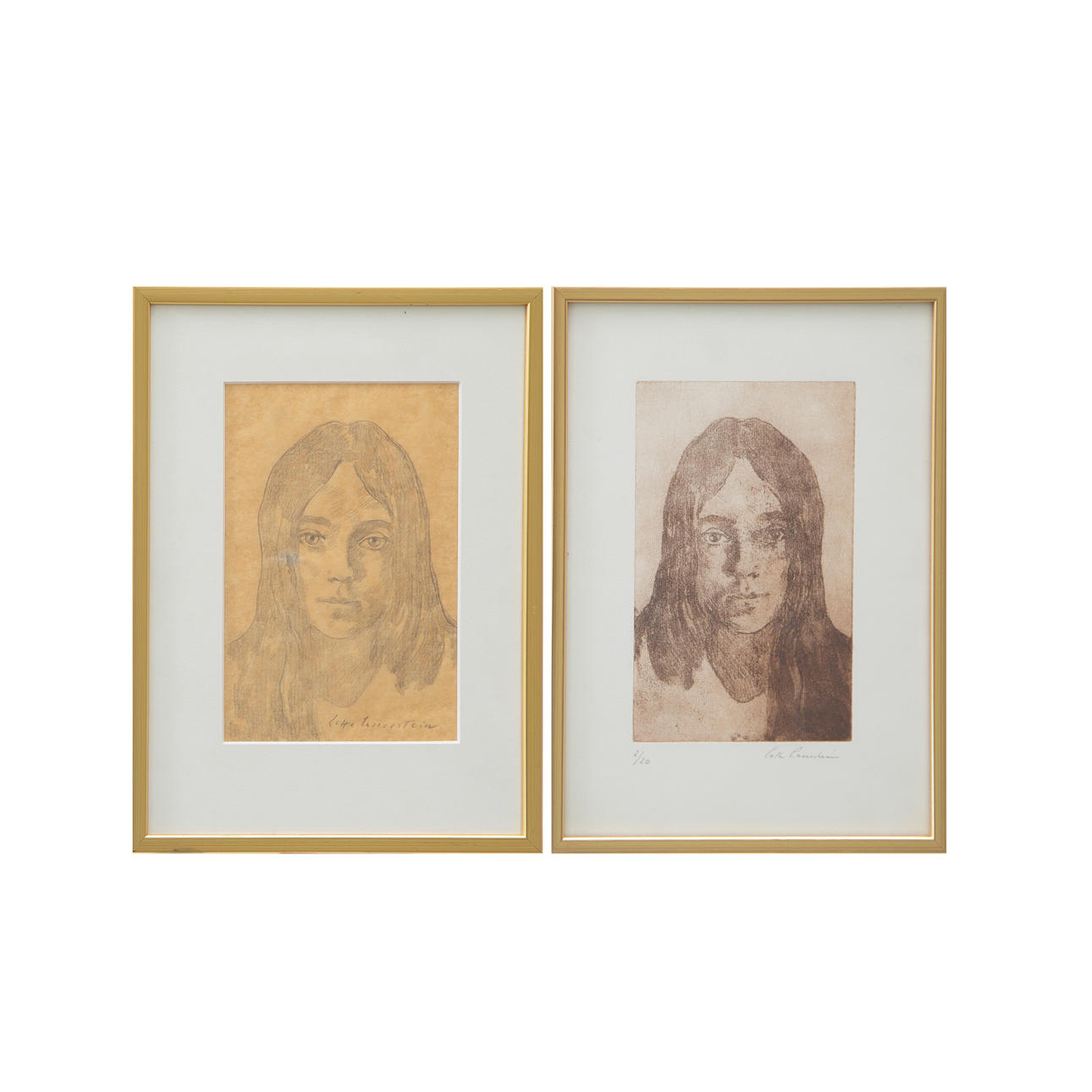 LOTTE LASERSTEIN. PRINT and GRAPHIC SHEET 2/20 "Diana" signed, 1900s.