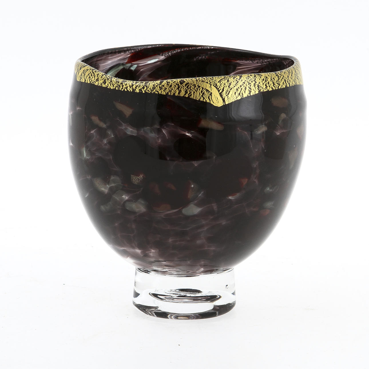 TCHAI MUNCH. Skål, glas, signerad Tchai 2002.