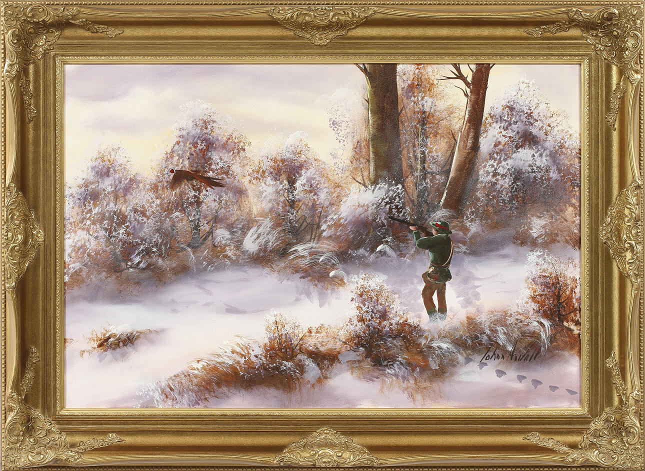 JOHAN ARVALL, olja på duk, sign.