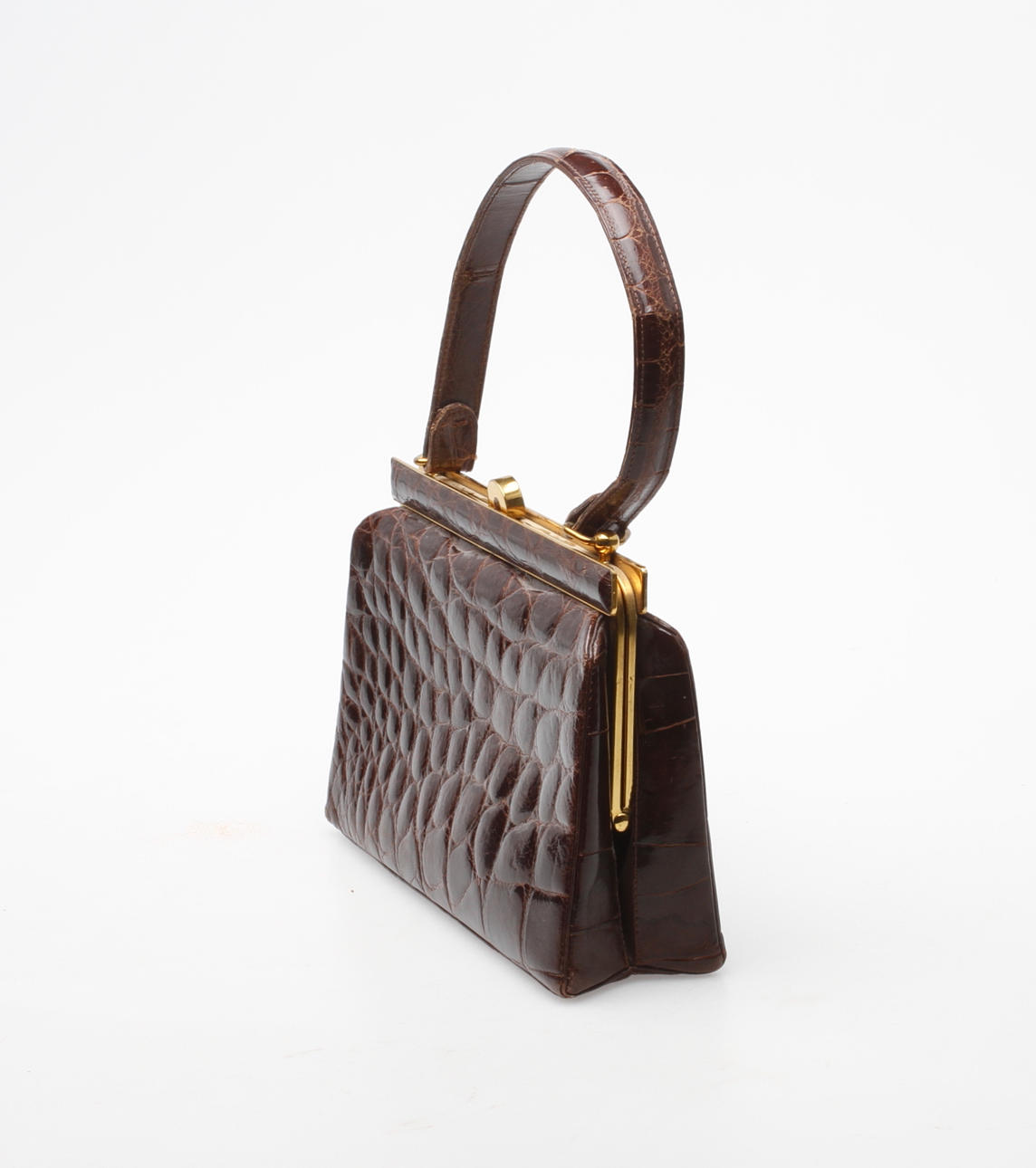 HANDVÄSKA, krokodil, 1900-tal.