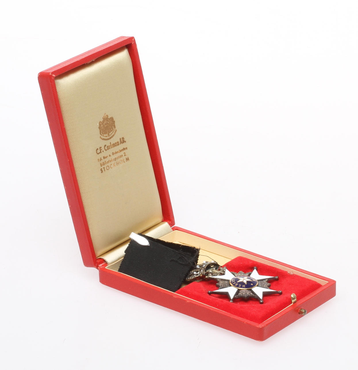 NORDSTERN-ORDEN, Ritterzeichen, Silber und Emaille.