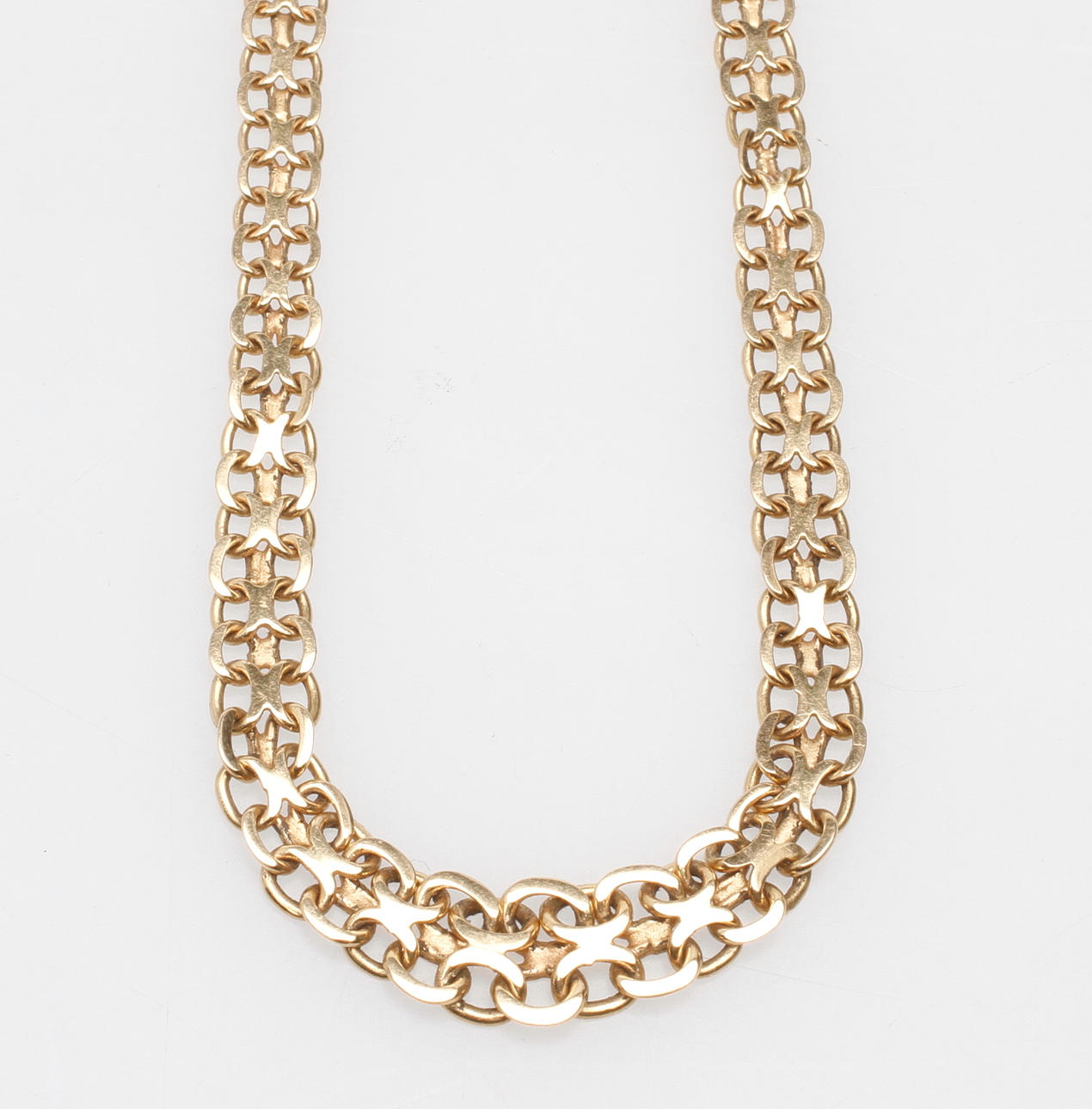 HALSBAND X-LÄNK, 18k guld, vikt ca 16.3 gr.