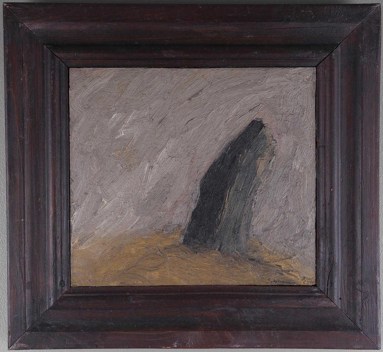 GÖRAN ANDERSSON. "STENEN", olja på pannå.