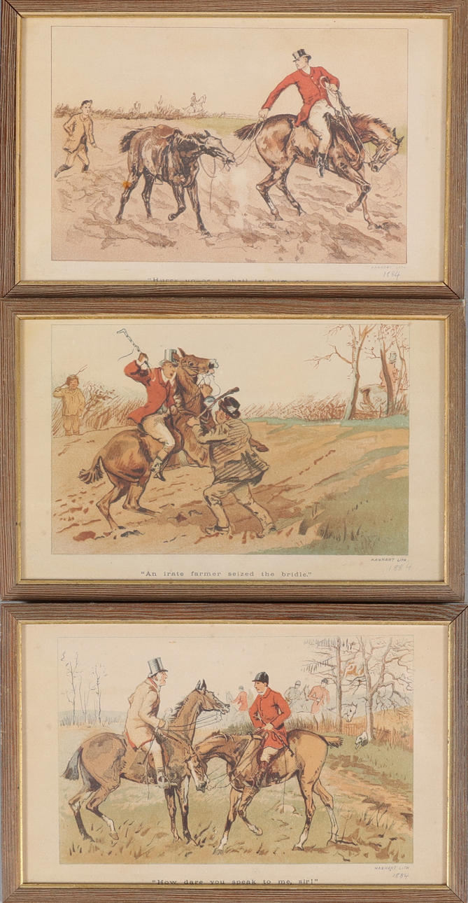 PRINT, 3 pcs, Hanhart Lith, 1884.