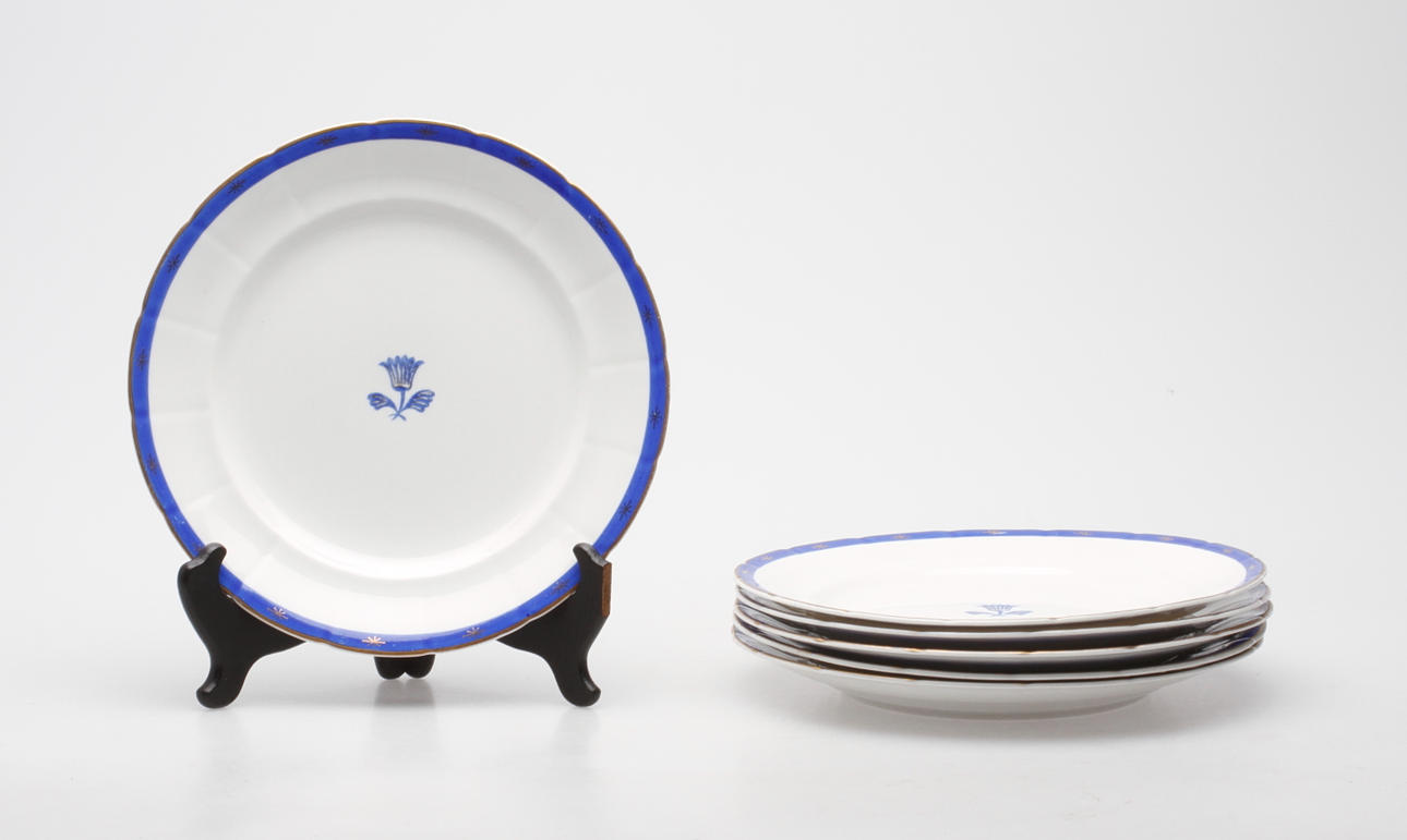 TALLRIKAR, 6 st, "Guldstjärna", Gustavsberg, Wilhelm Kåge.