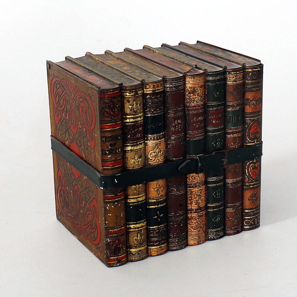 HUNTLEY PALMERS; "LIBRARY" BISCUIT TIN.