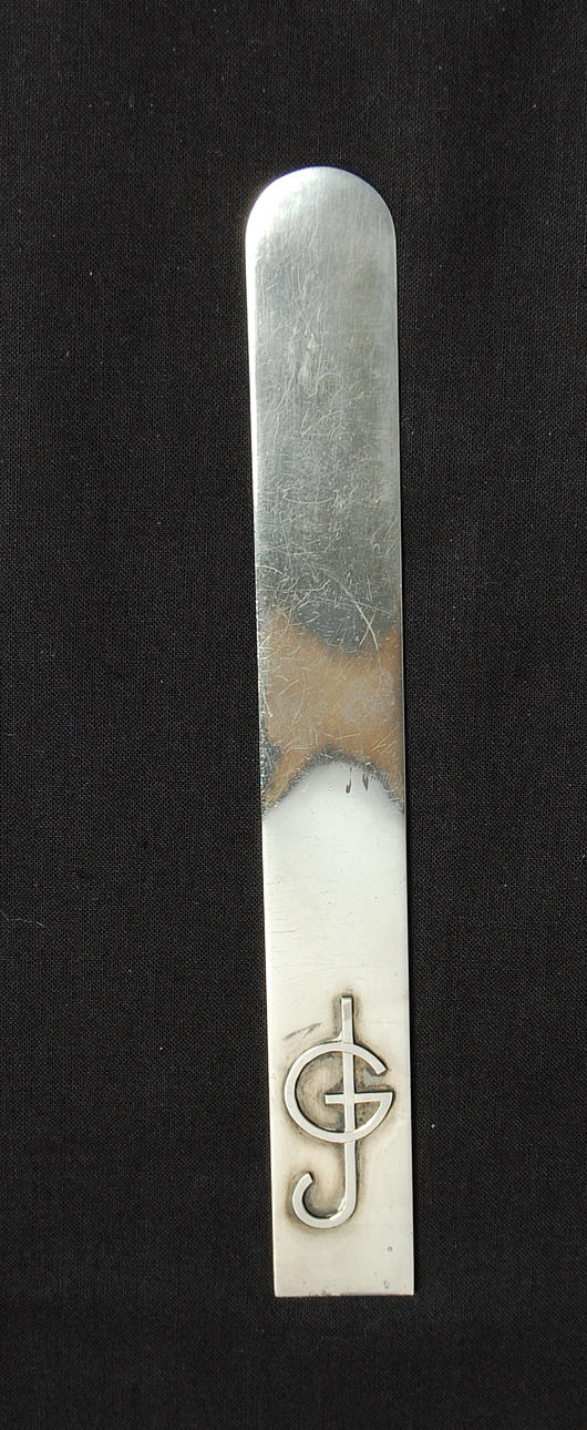 WIWEN NILSSON. 1897-1974, brevkniv, silver, med monogram,stämplad 1948.
