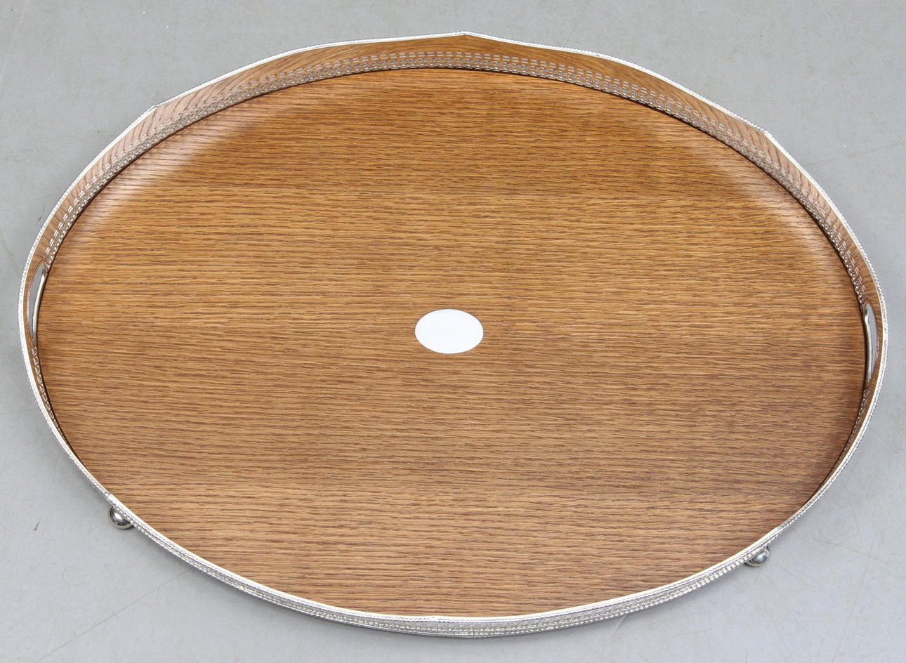 BRICKA, Asprey, nysilver samt trä, 1900-tal.