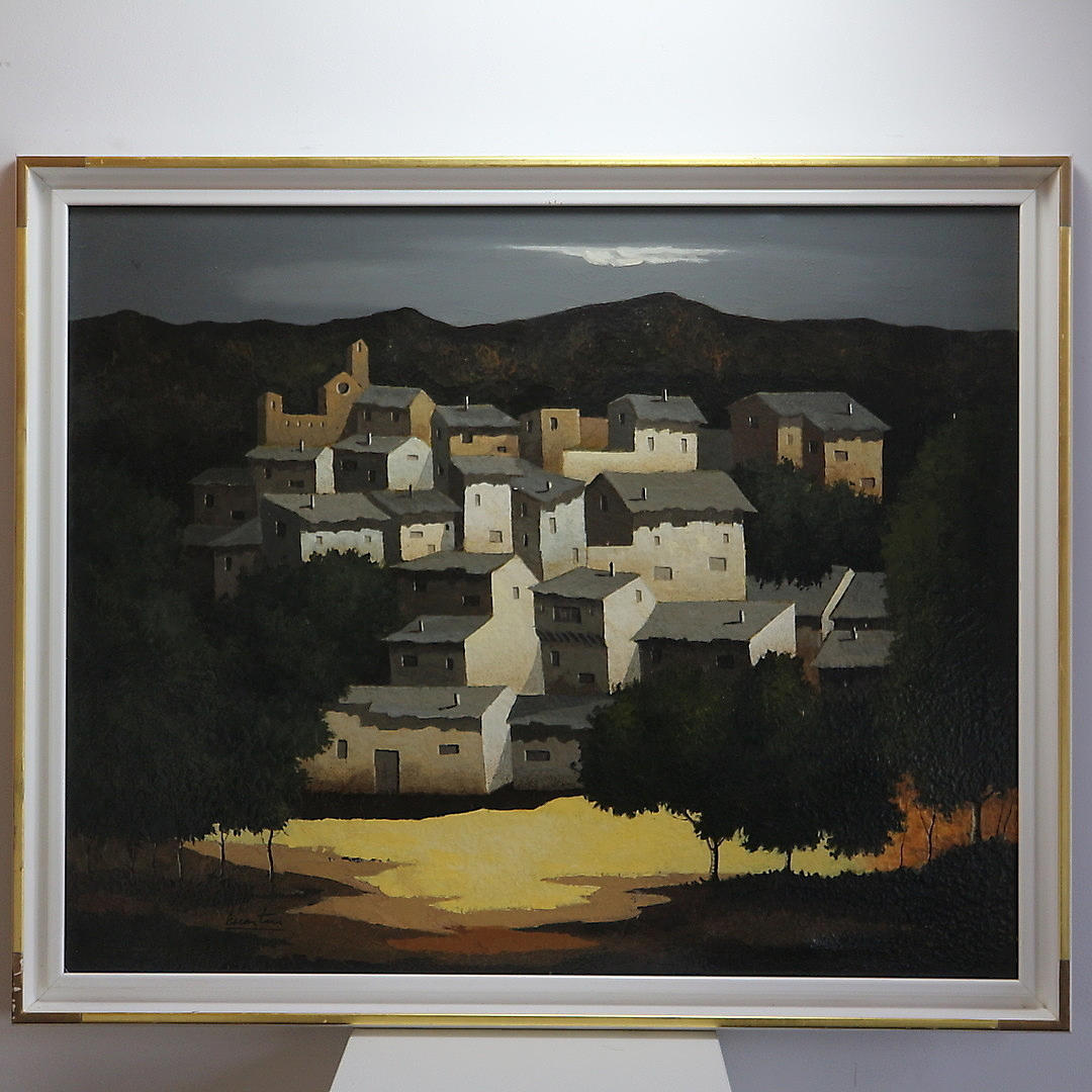 ESTEBAN ESCARTIN. "SPANISCHE LANDSCHAFT" ÖLGEMÄLDE.