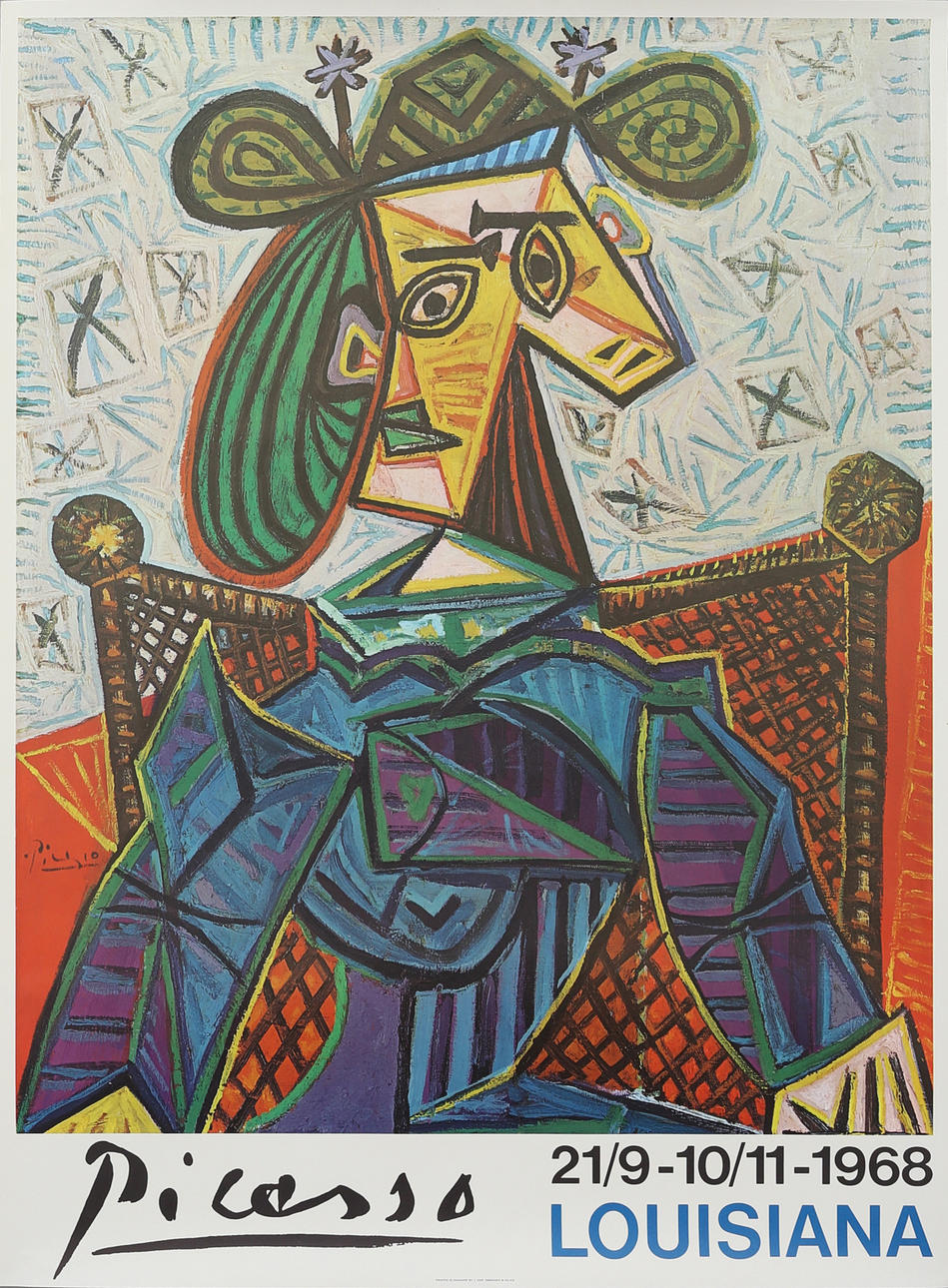 AFFISCH, offsettryck, Picasso, 1968, Louisiana.