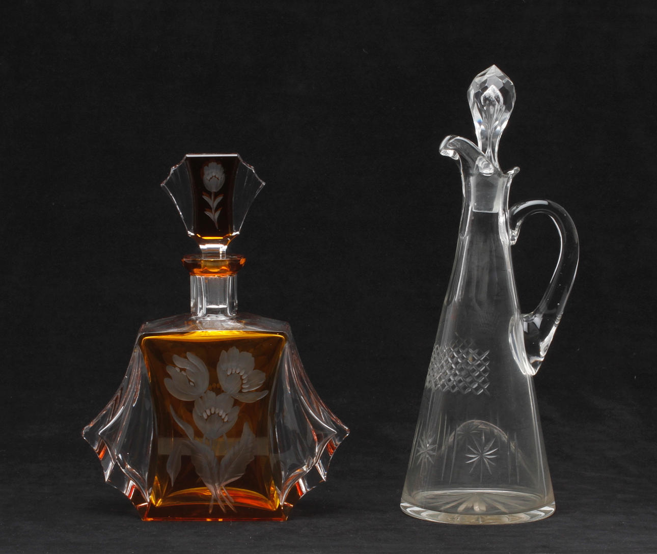 KARAFFER, 2 st, glas.