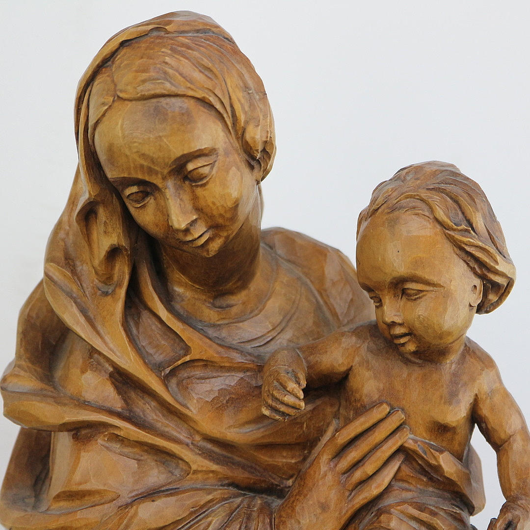 MARIA MIT KIND HOLZ FIGUR.