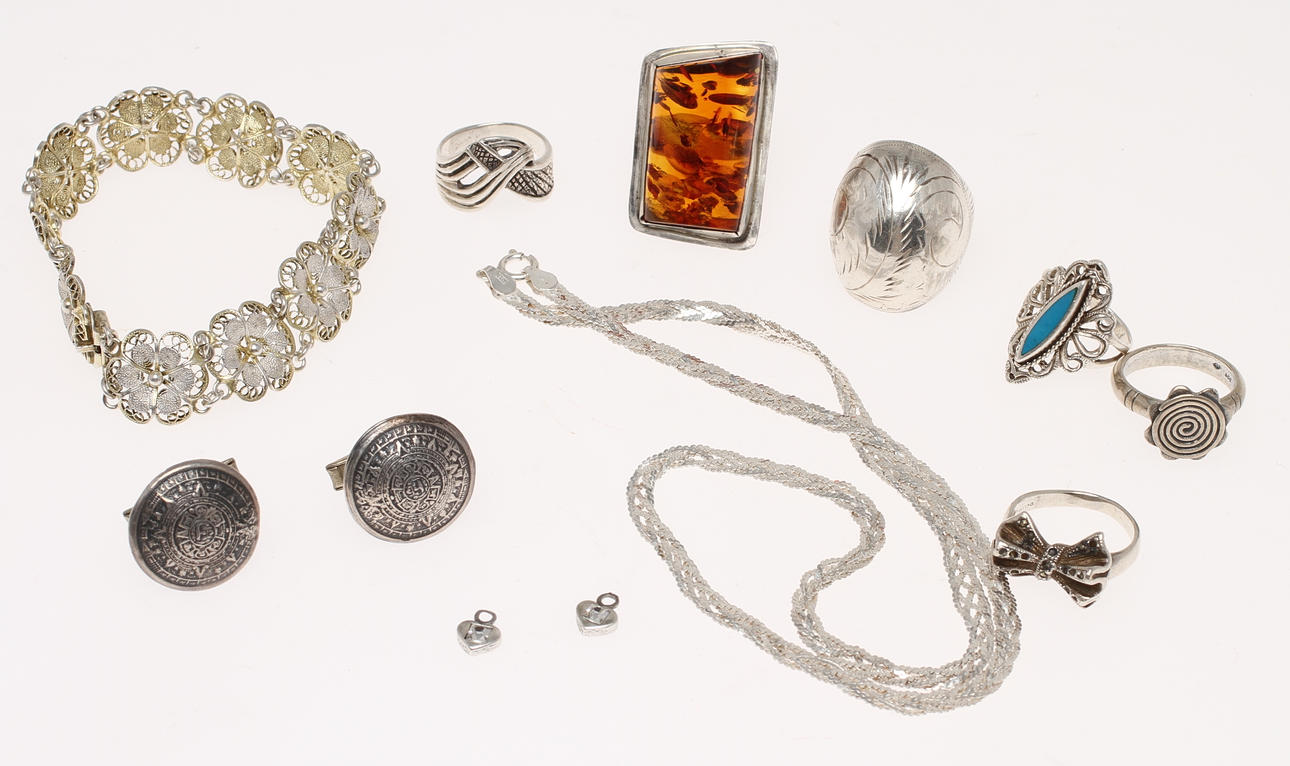 PARTI SMYCKEN, 7 delar, silver.