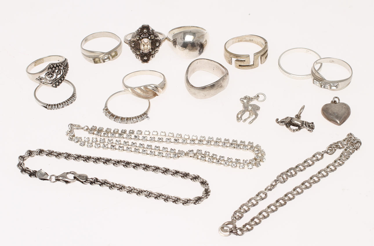 PARTI SMYCKEN, 17 delar, silver.