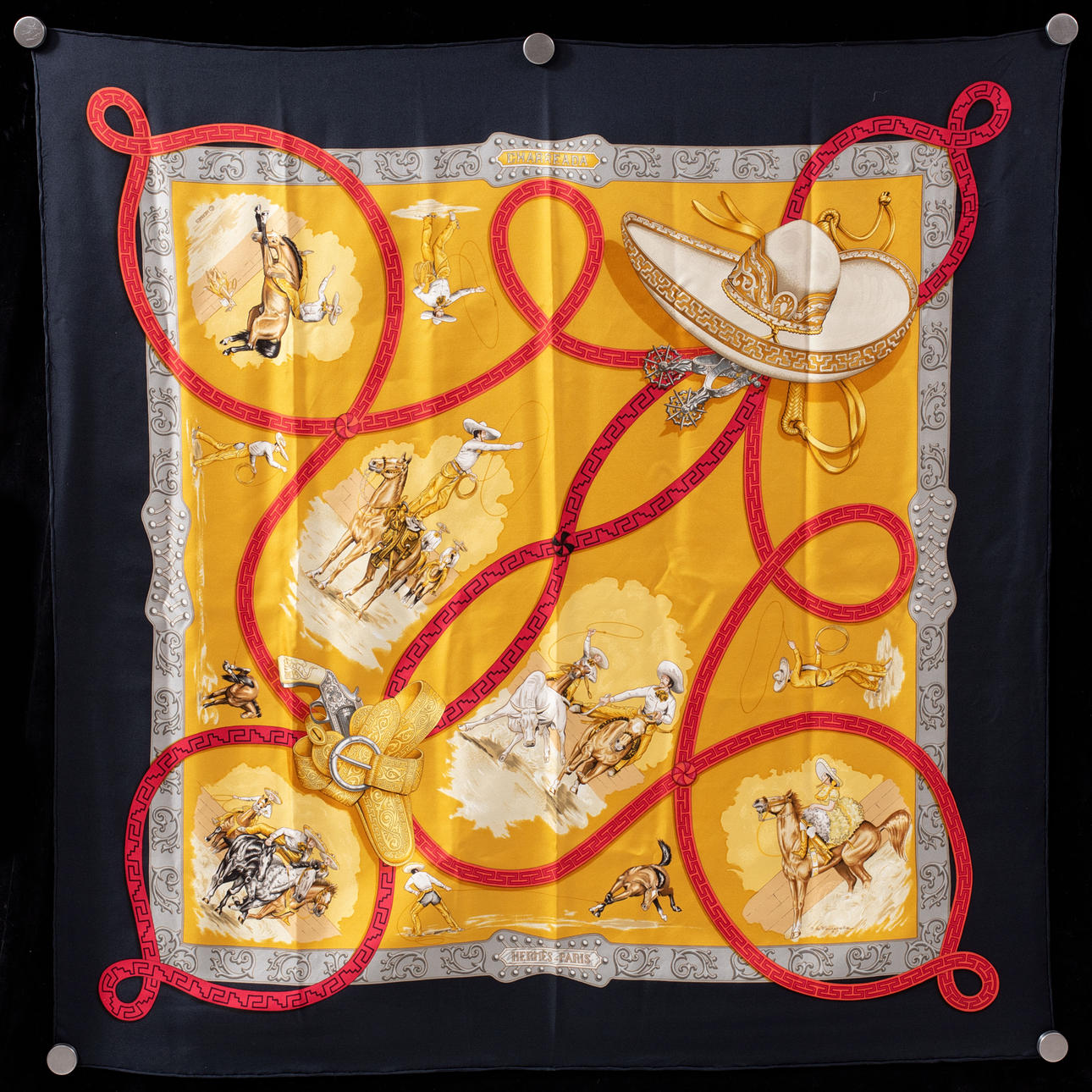 SCARF, Hermès, Carré, "Charreada".