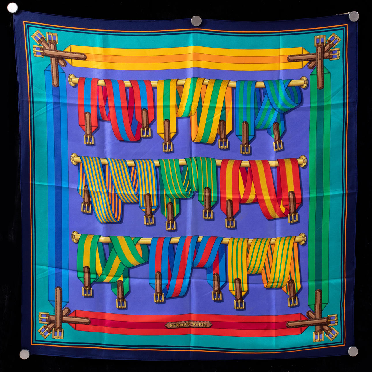 SCARF, Hermès, Carré, "Les sangles".