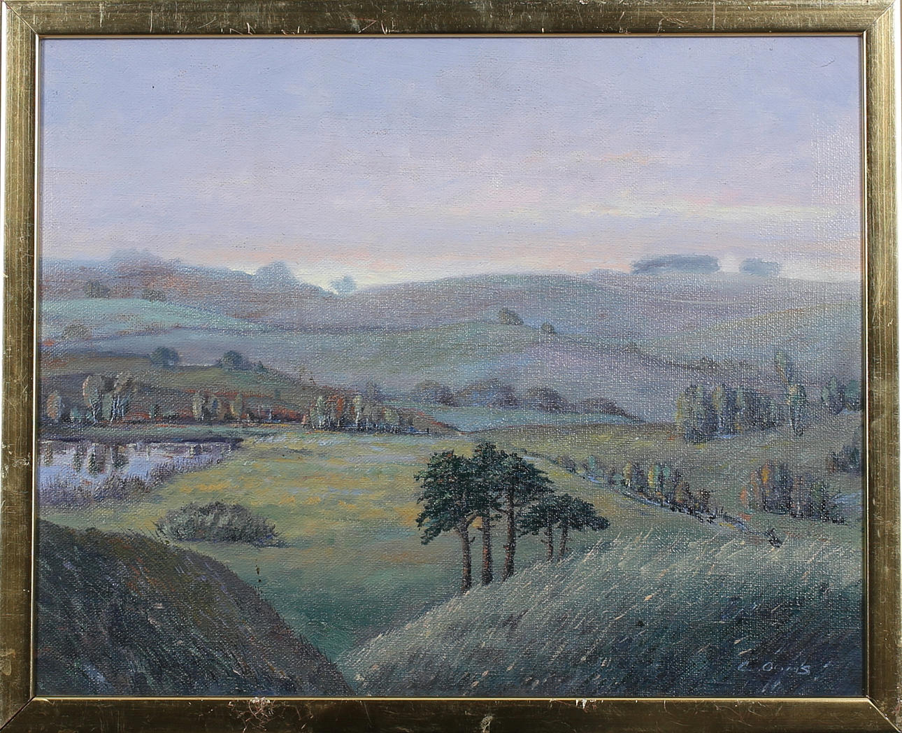 CORNELIUS OOMS. "Österlen". Olja på duk. Signerad C Ooms.