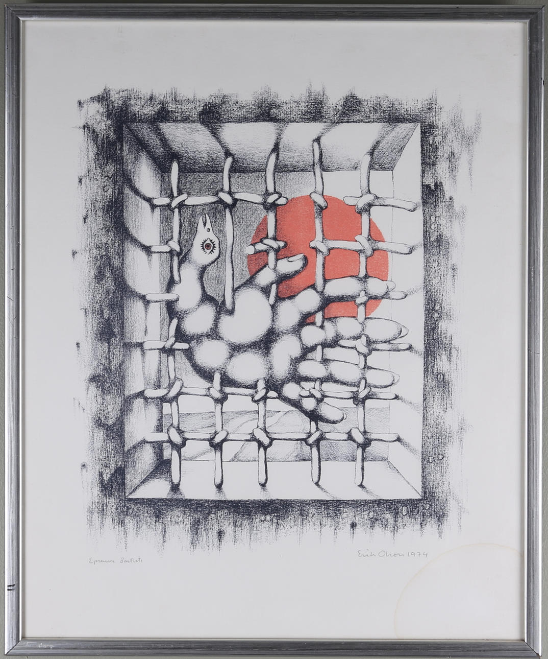 ERIK OLSSON. "Eprenve Sariste", Halmstadgruppen, sign o daterad.