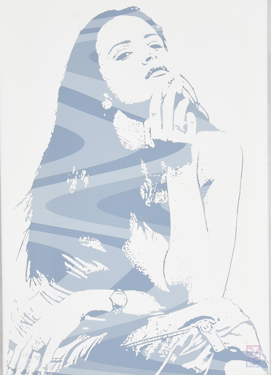 JON GORDON. Screenprint på canvas.