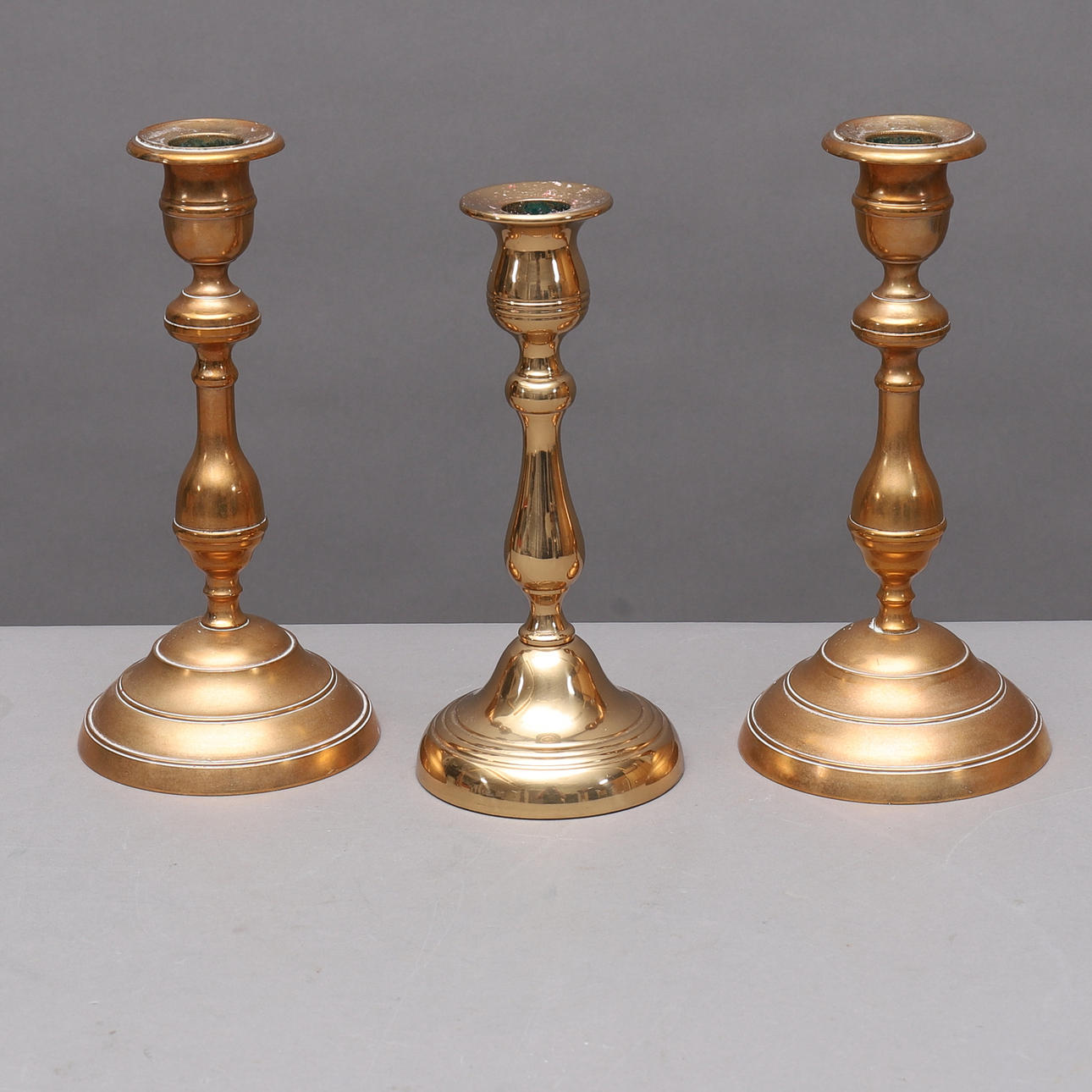 Lysestager, 3 stk, Malm.