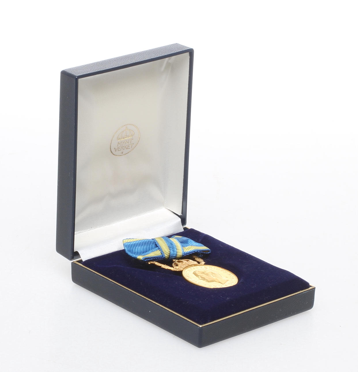 MEDALJ, 23 k guld, "För nit och redlighet i rikets tjänst".