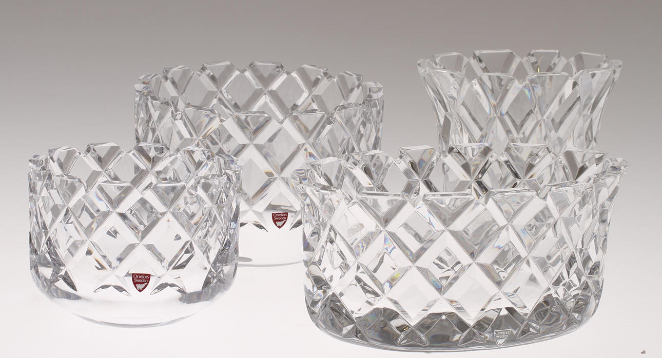 SKÅLAR 3 st, VAS, glas, Orrefors.