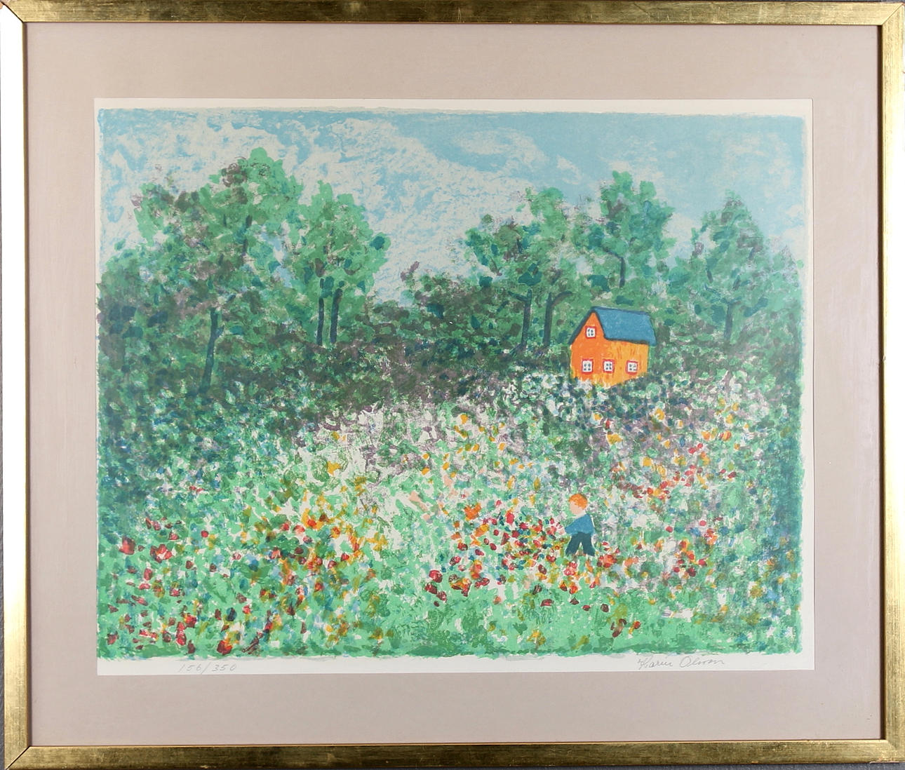 KARIN OLSSON. Litografi, signerad, numrerad 156/350.
