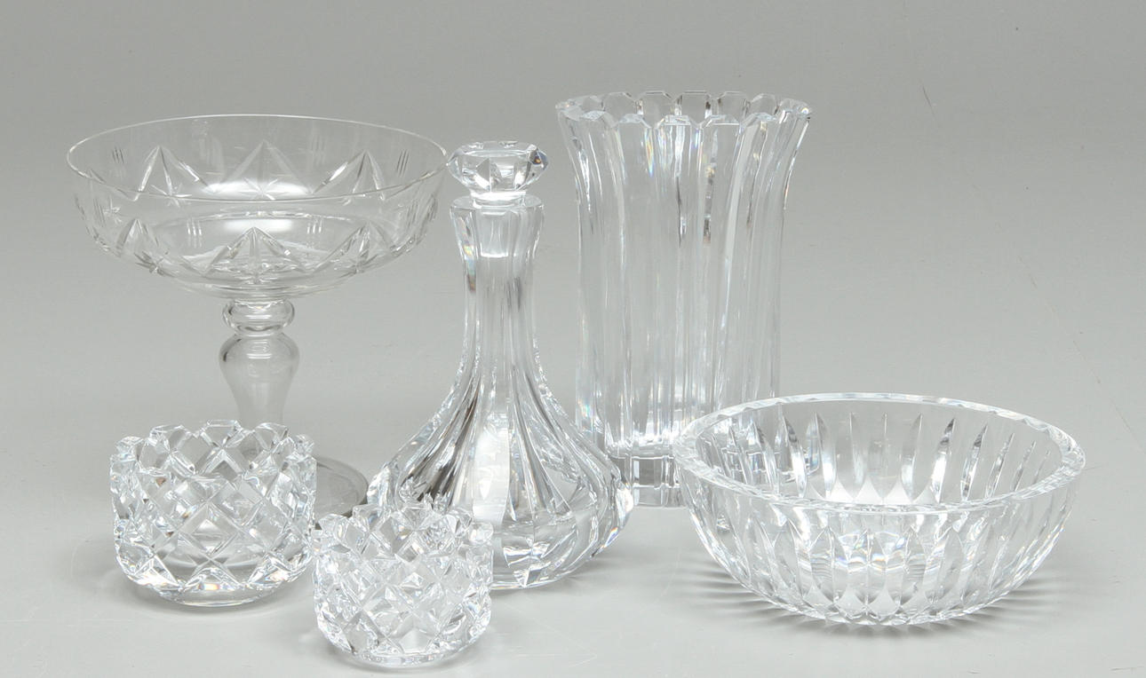 PARTI GLAS 5 delar, Orrefors, FAT på fot, glas.