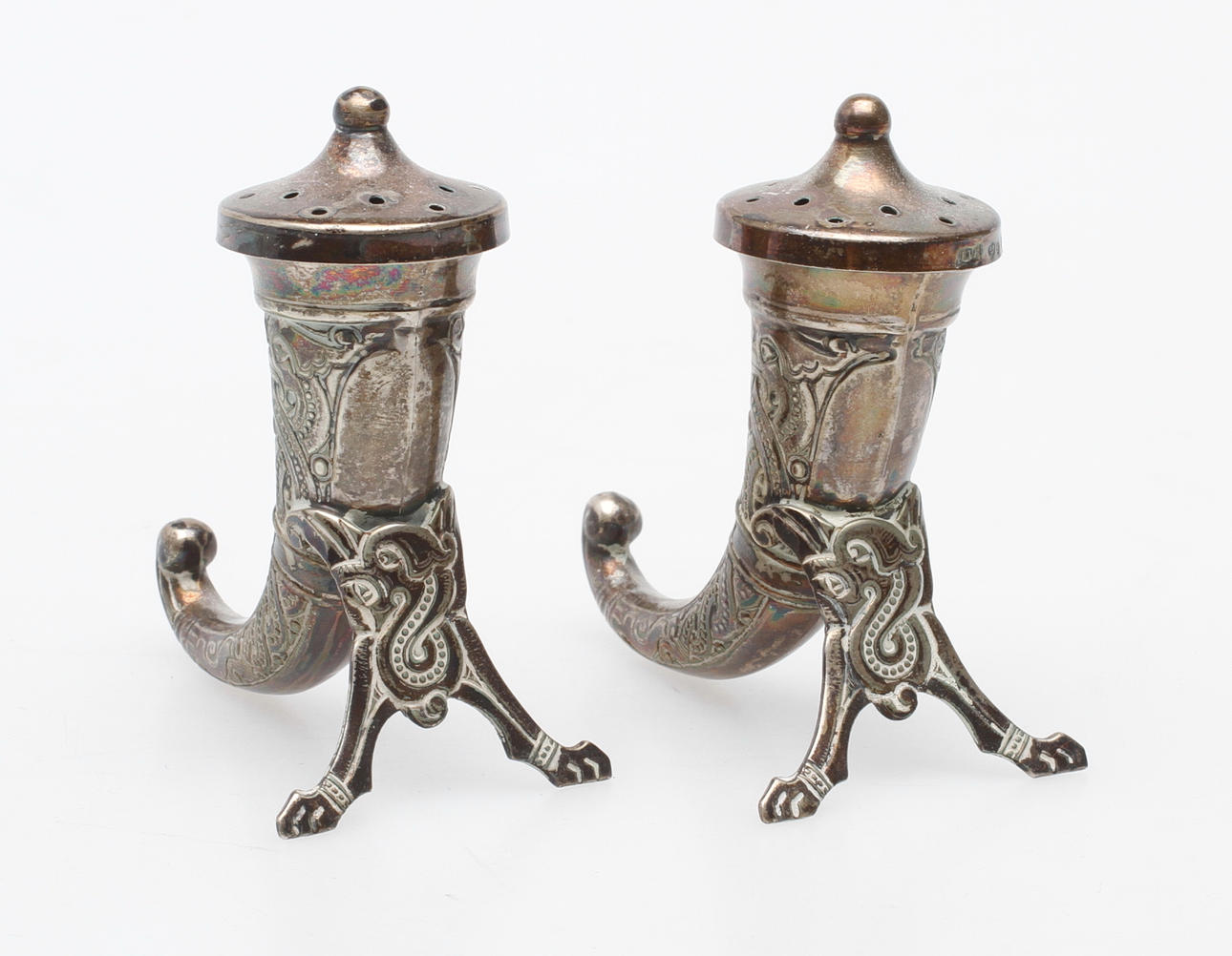 SALTKAR, ett par, silver, Magnus Aase, Norge.