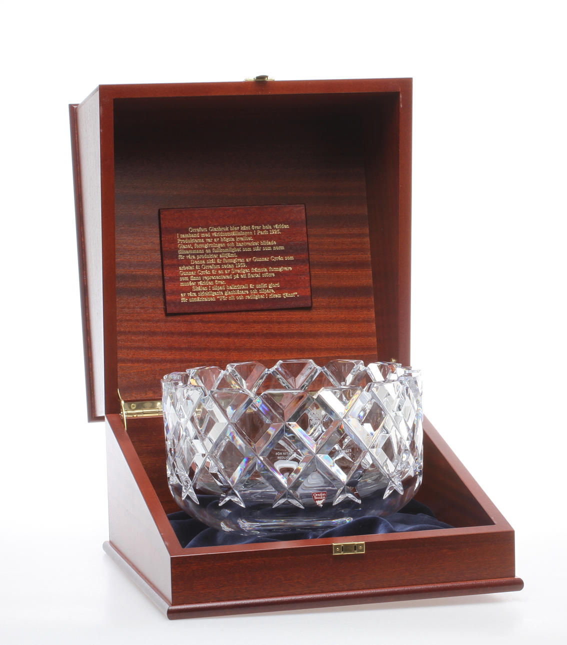 SKÅL, kristall, "Sofiero", Gunnar Cyrén, Orrefors, "För nit och redlighet i rikets tjänst".