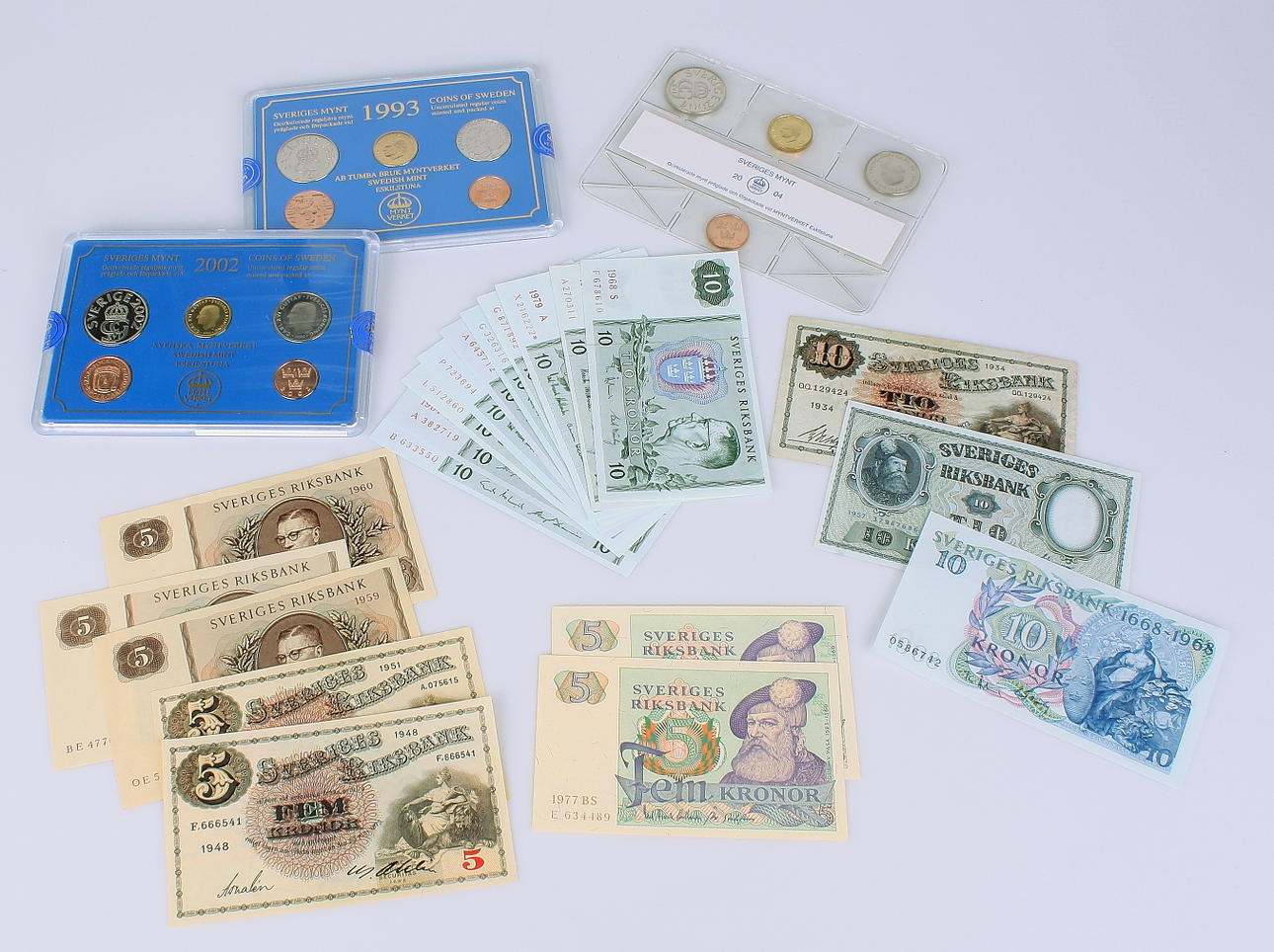 MYNT- och SEDELSAMLING, Sverige.
