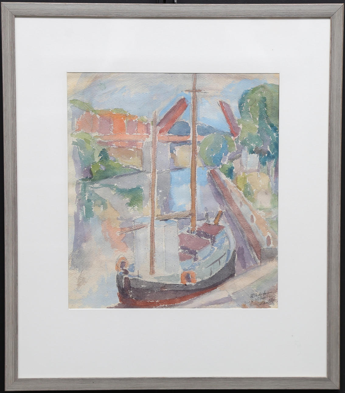 ARNE BÄCKSTRÖM. Blandteknik, signerad.