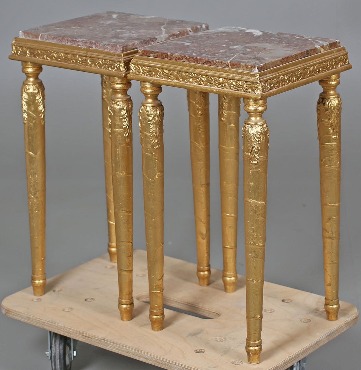 BORD MED STENSKIVOR, ett par, 1900-talets mitt.