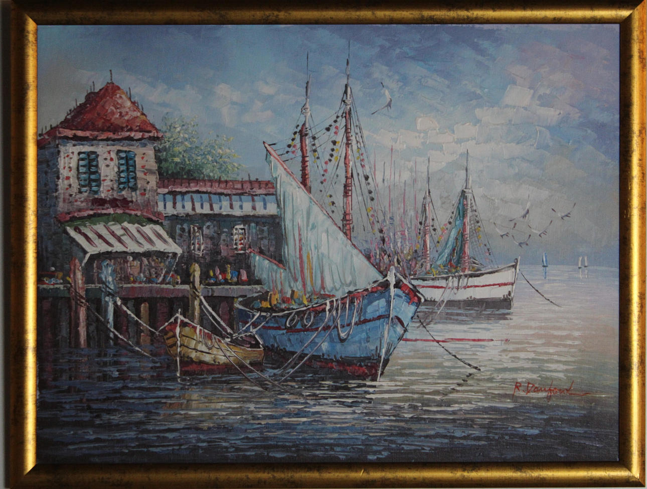 OIDENTIFIERAD KONSTNÄR. OIL PAINTING signed R Danford. Art - Paintings ...
