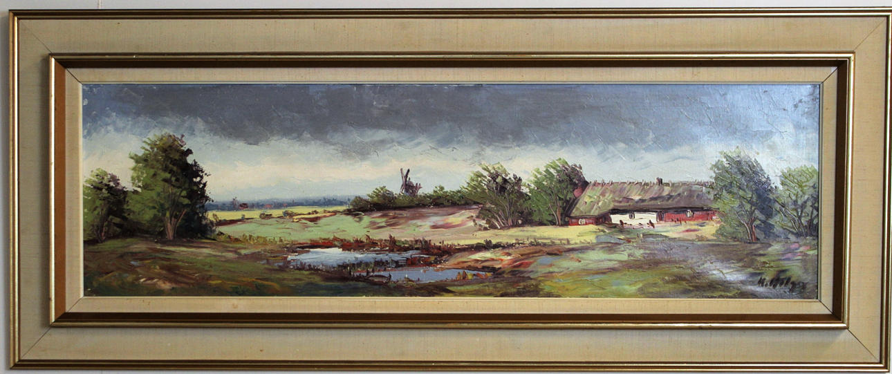 KARL HELGO. OIL ON CANVAS, signed.