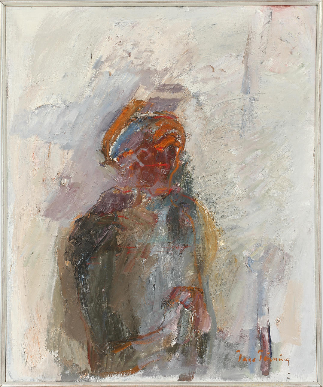 TAGE TÖRNING. olja på duk, sign.