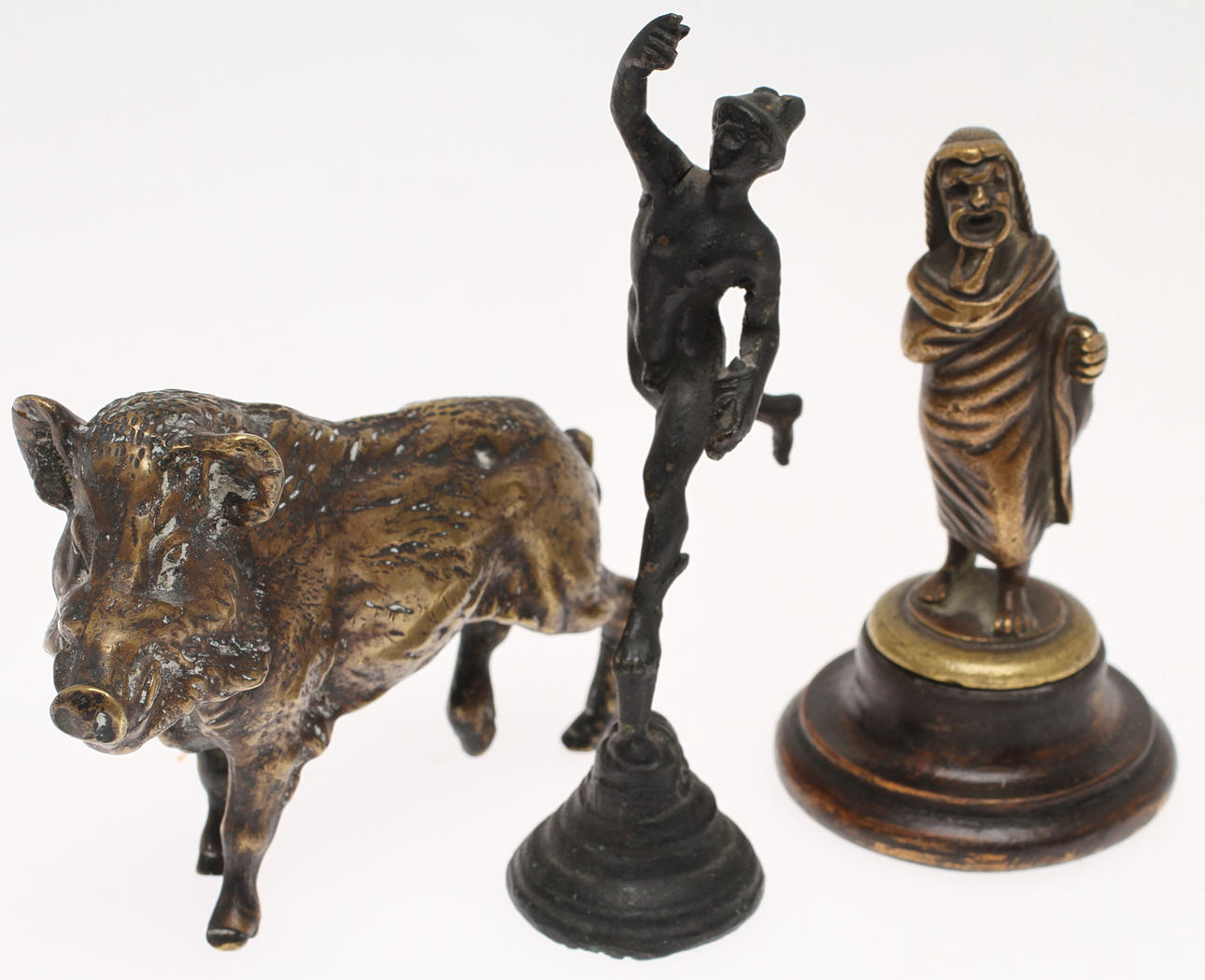 BRONSFIGURINER, 3 st, 18/1900-tal.