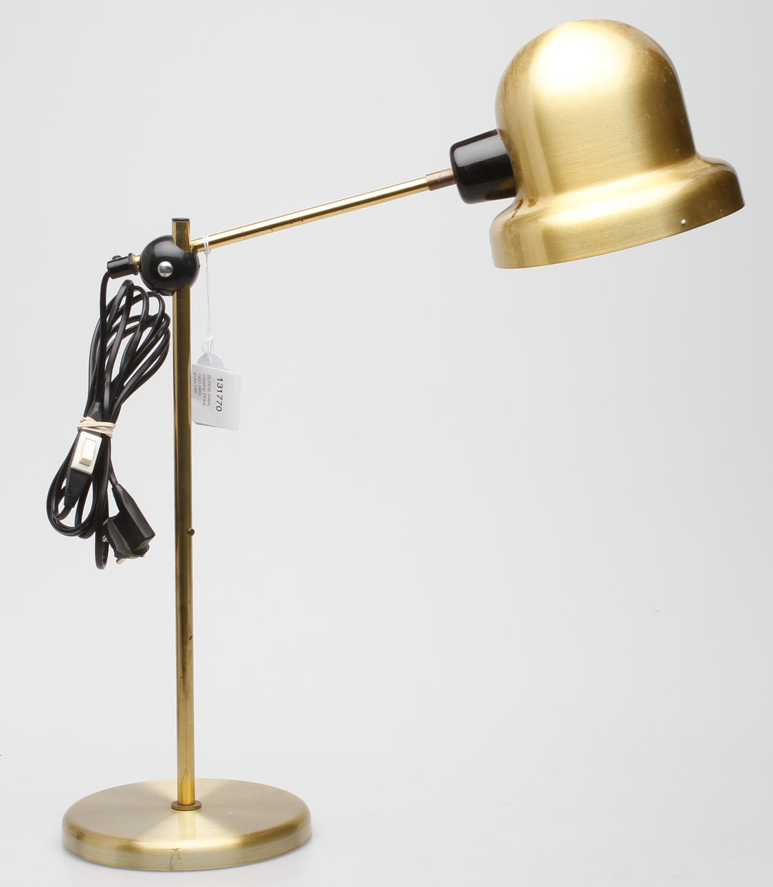 BORDSLAMPA, mässing, Elidus, 1900-talets andra hälft.