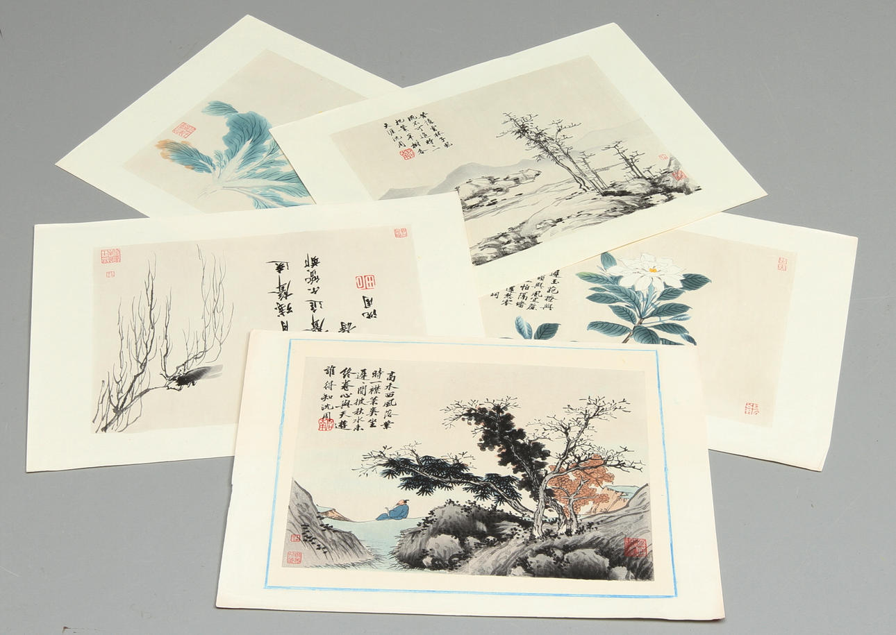 TRÄSNITT 5 st, Japan, 1900-tal.