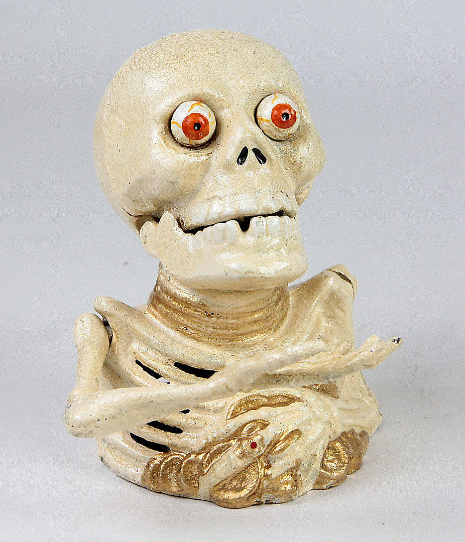 MONEY BOX, cast iron, mechanical.