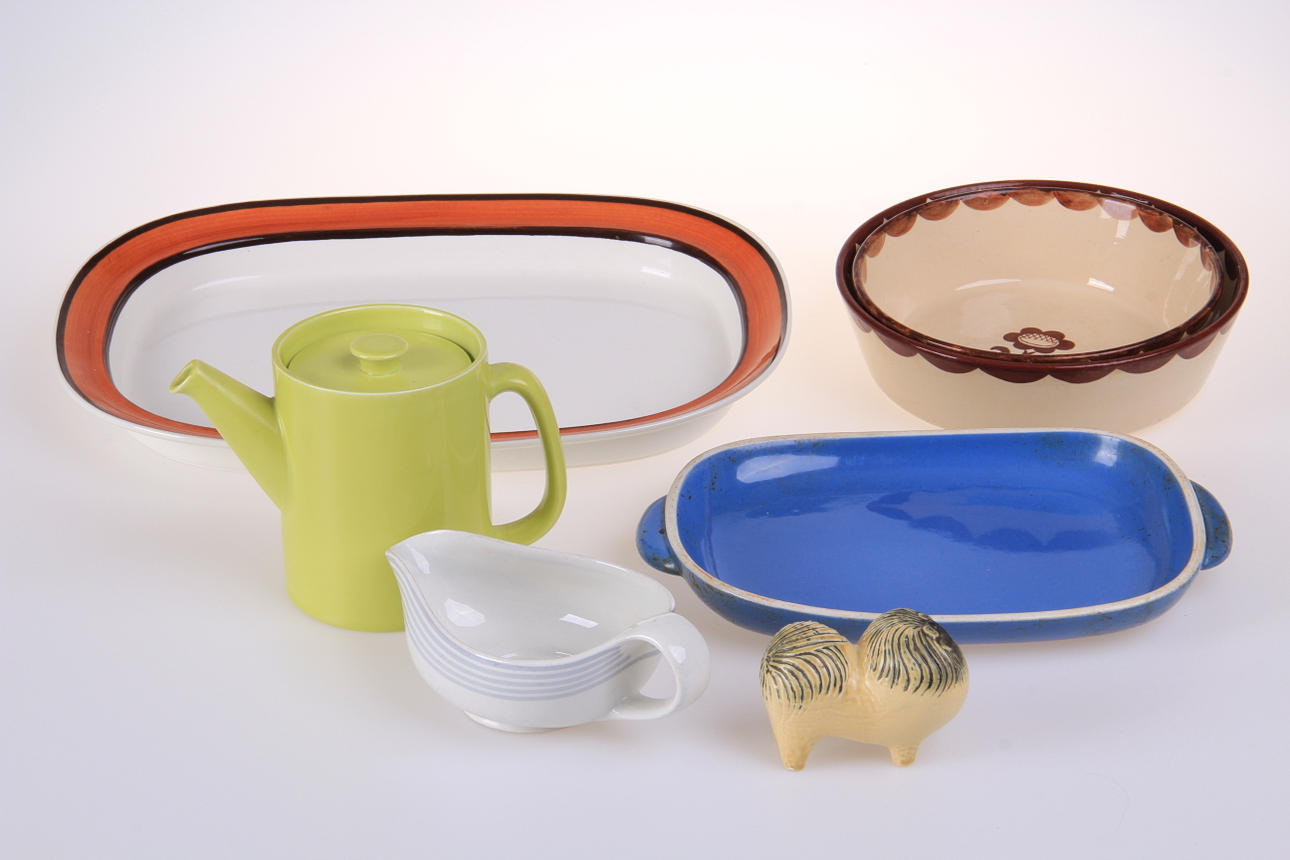 PARTI PORSLIN OCH KERAMIK, Gustavsberg, 7 delar.