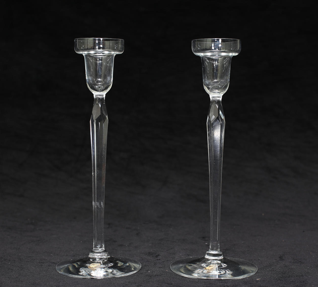 LJUSSTAKAR, 1 par, Orrefors.