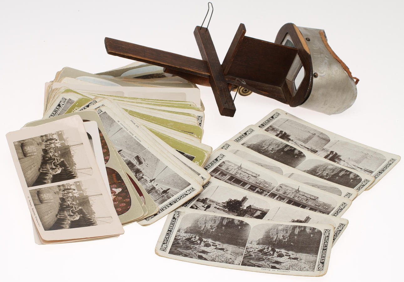 STEREOSCOPIC PHOTOGRAF, med ca 80 st fotografier.