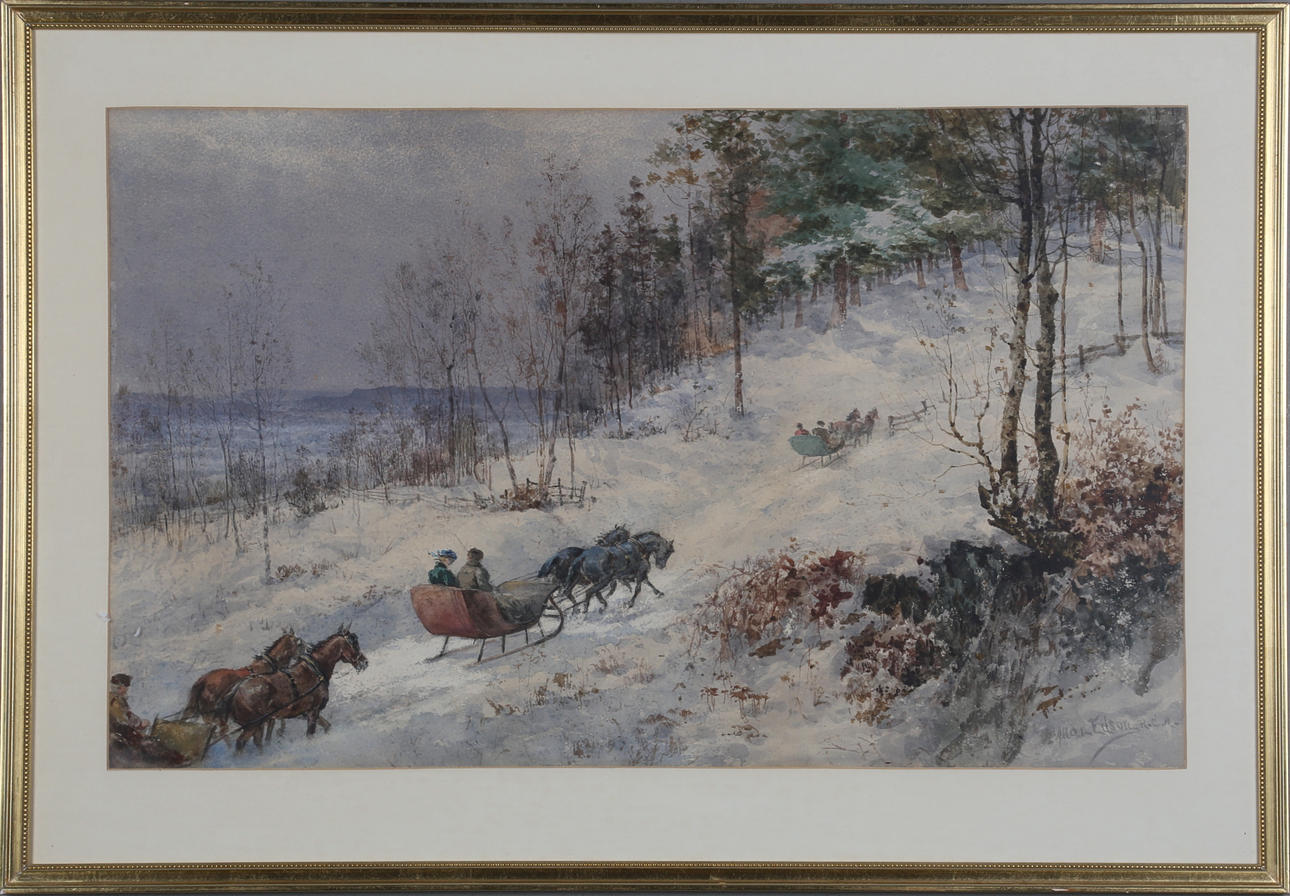 ALLAN EDSON. watercolor, signed.