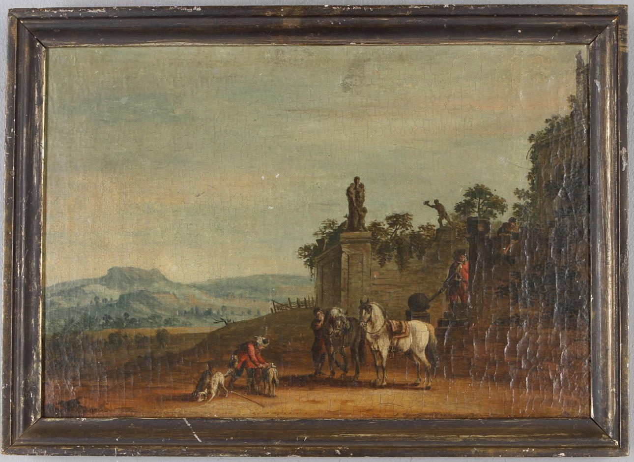 PHILIPS WOEWERMAN. HANS ART. Inför jakten, olja på duk, 1700-tal.